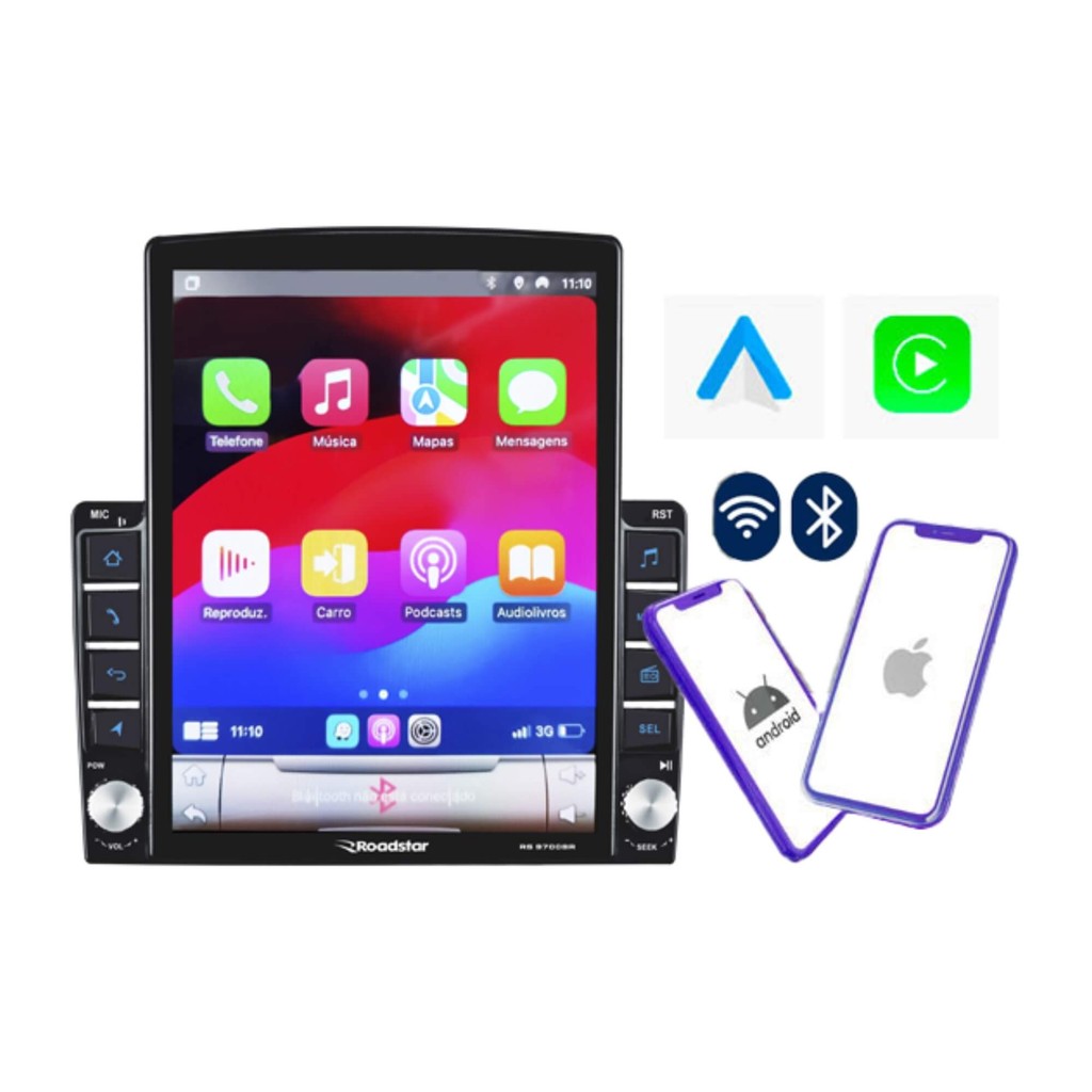 Multimídia Android Carplay Pro Line Tela QLED de 9.7