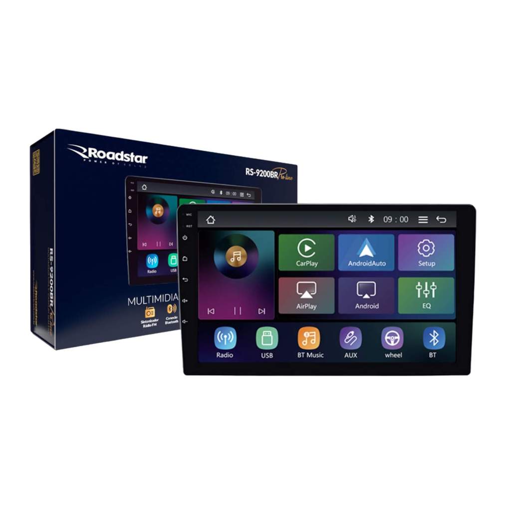 Multimídia MP5 Pro Line CarPlay Sem Fio Tela Full Touch 9