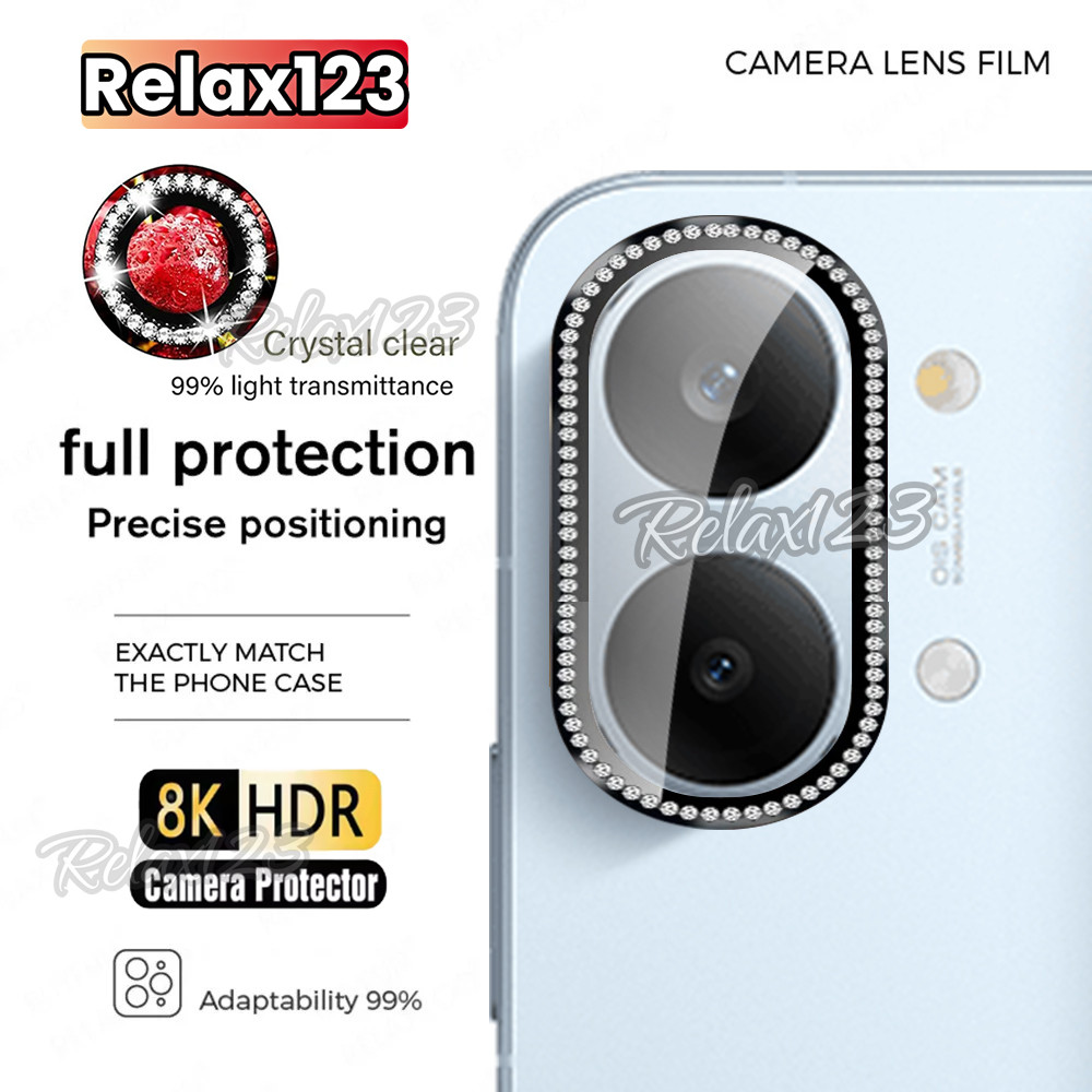 Para Poco X8 Pro Max 5G HD Glitter Diamond Metal Ring Protetor De Lente De Vidro De Câmera XiaoMi PocoX8 X8Pro X8ProMax