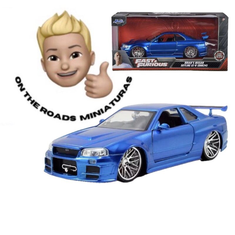 Miniatura Nissan Skyline GT-R Brian’s 1/24 Jada Toys