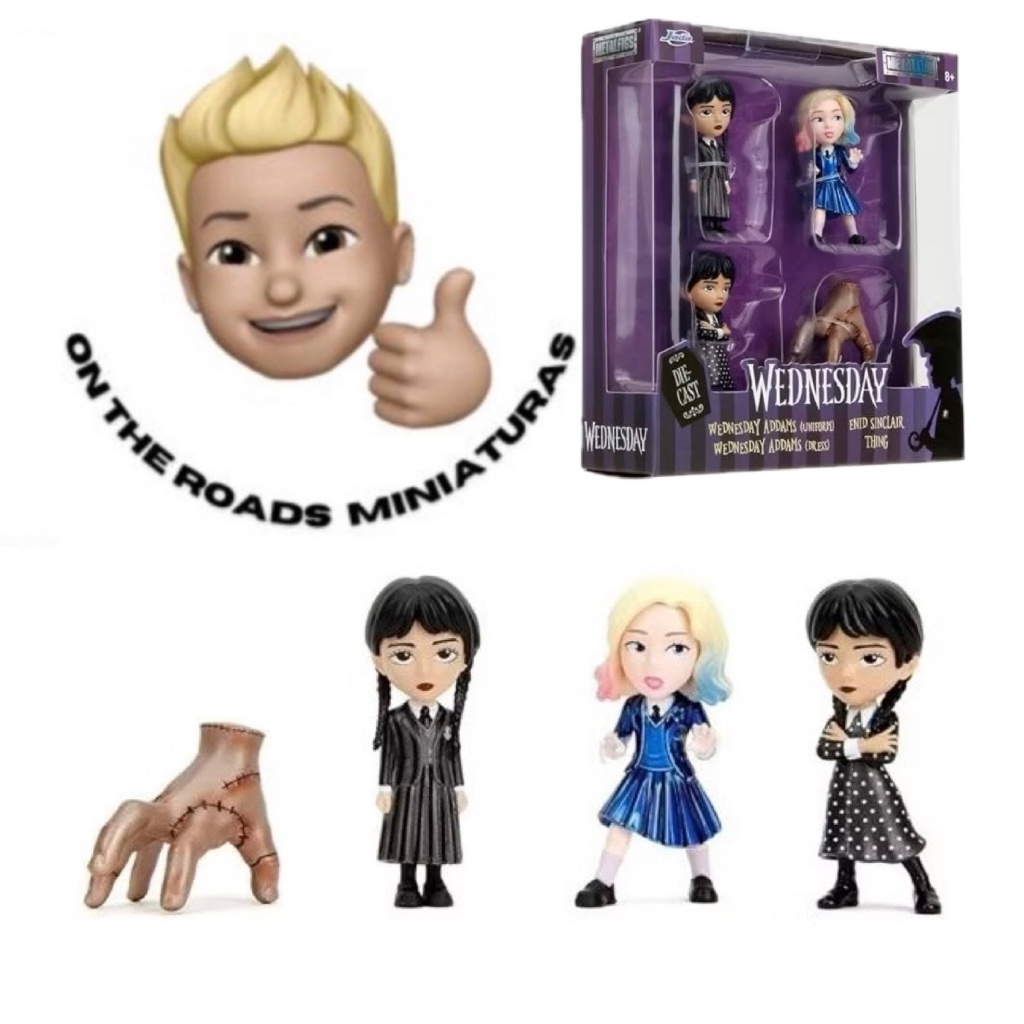 Miniatura Wandinha Addams Kit - Metalfigs Wednesday - Die-Cast -  Jada Toys