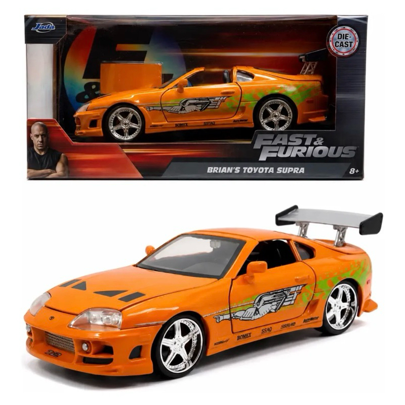 Miniatura Jada Toys - Brian Toyota Supra Velozes e Furiosos 1/24 Fast & Furious