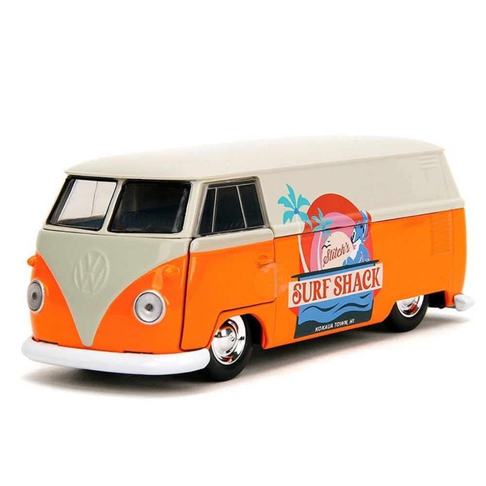 Miniatura Carro Volkswagen Bus Kombi Surf (1961) - Stitch - Disney - Die-Cast - 1:32 - Jada Toys