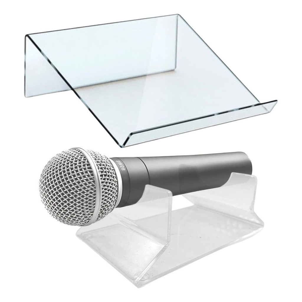 Base Kit Altar Acrílico Suporte Universal Microfone Apoio Transparente Palestra Livro