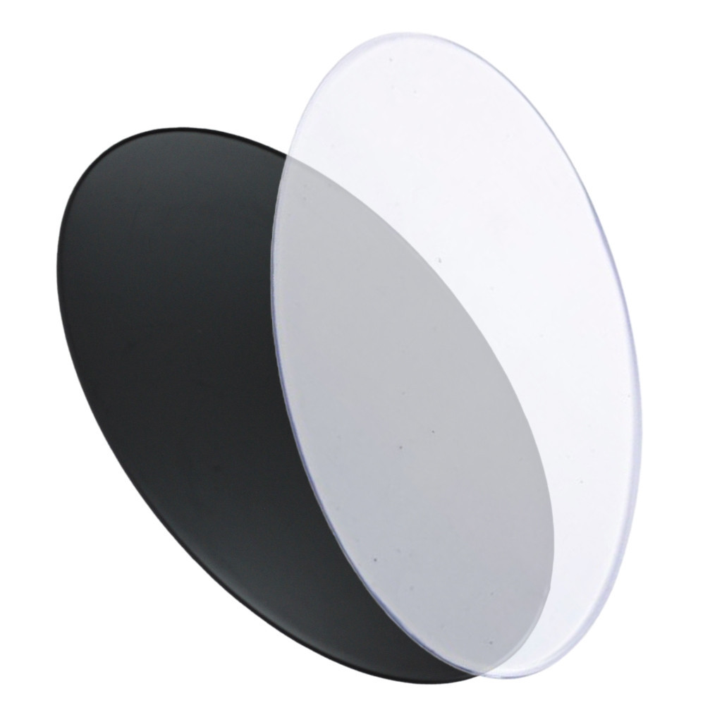 Base Acrílica Para Biscuit 14x8 Oval Preta & Transparente 30 Unidades Cada