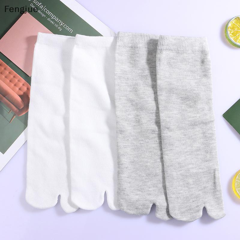Fengjue 1/3 Pares Estilo Japonês Tabi Toe Sos Algodão Masculino Feminino Respirável Quimono Separado Dois Dedos BR