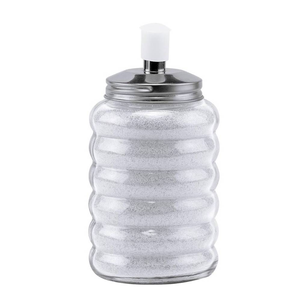 Kit 12 Açucareiro De Vidro Resistente Com Bico Tampa Inox Dosador Multiuso Bar Restaurante Cozinha