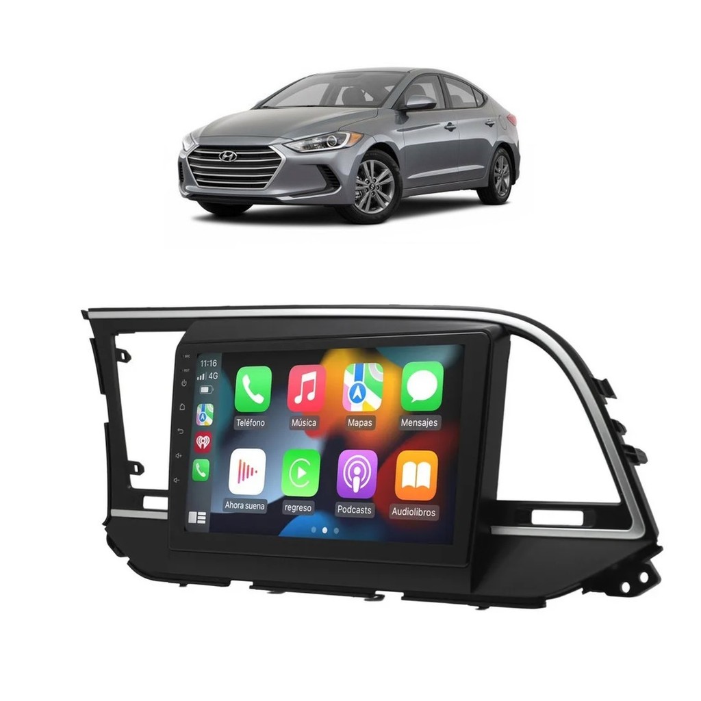 Kit Multimídia Elantra 2017 / 2022 9 Pol Android Carplay 2/32GB - 915BR ROADSTAR