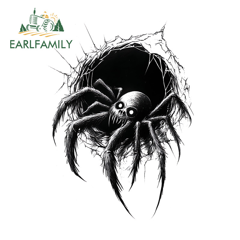 EARLFAMILY Aranha Lágrima Adesivos De Carro Janelas Guitarra Pára-Brisa Tronco Portátil Prancha JDM Vinil Decalque Prote