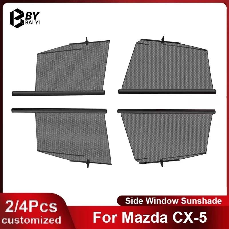 Pára-Sol Personalizável Para Janela Lateral De Carro , Mazda CX-5 , Traseira Dianteira , Levantamento Automático , Prote