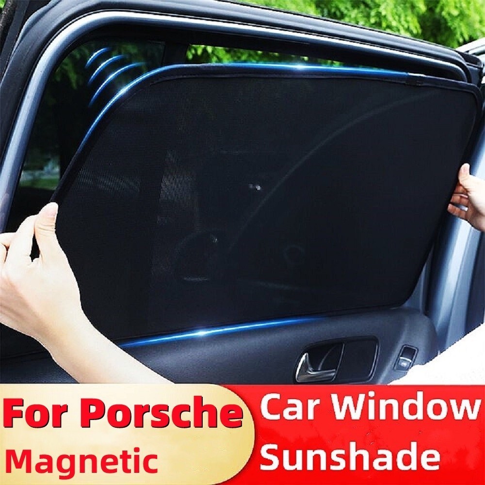 Janela Do Carro Sombra Pára-Sol Para Porsche Macan Cayenne Panamera 959 958 957 971 Acessórios Cortinas Magnéticas Prote