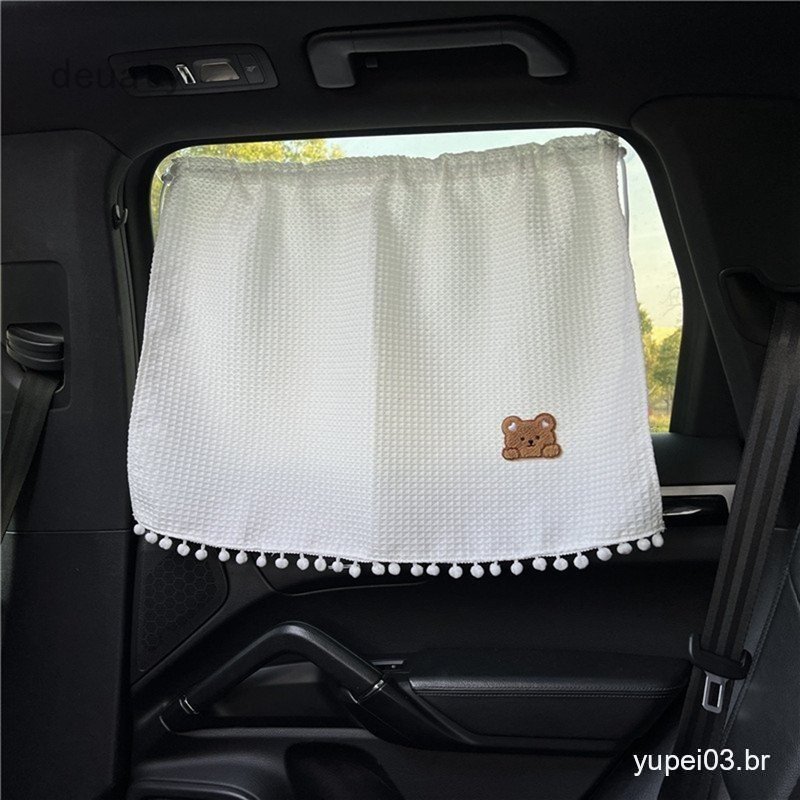 Deauty [Laguna] Cortina Com Ventosa Universal Flor Janela De Carro Capa Para Guarda-Sol Lateral De Desenho Animado Prote