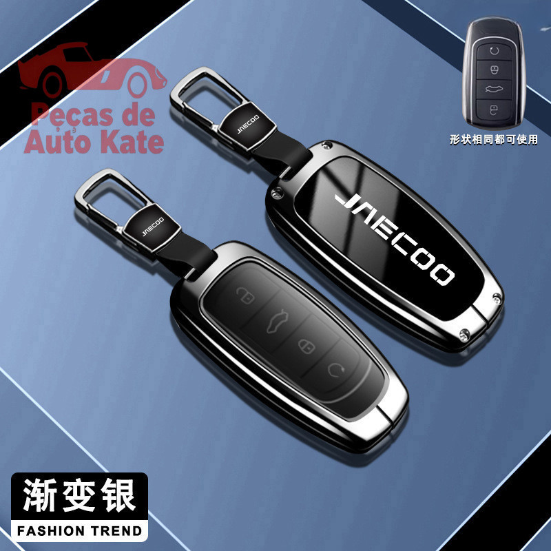 Capa Protetora de Chave de Carro em Liga de Zinco para Jaecoo J7, Omoda C9, Chery 5, E5, Tiggo 7, 8, HLSG (Sem Caixa de