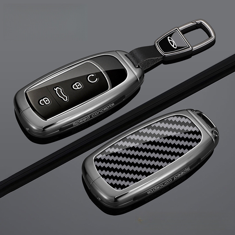 Chery Jaecoo j7 Tiggo 8 Pro 8plus Omoda 5 Novo 5 Plus 7pro Moda Chrome Reflexão Fibra De Carbono Liga De Zinco Capa De P