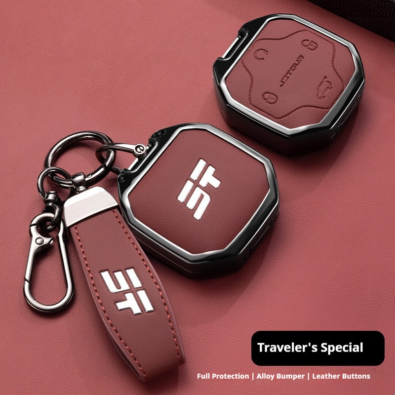 Capa Protetora de Chave de Carro em Liga de Zinco Para Jetour T1 T2 Chery T2 Traveller