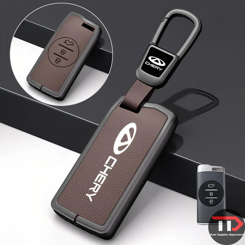 Hot Capa Protetora De Chave De Carro Em Liga De Zinco E Couro Para Chery Tiggo 7 Pro Arrizo 5 EQ7 5x 3x Gx 8