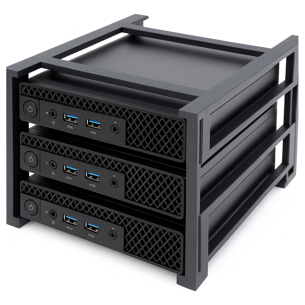 Suporte Triplo Mini Pc Compatível Com Dell Optiplex 18x18cm