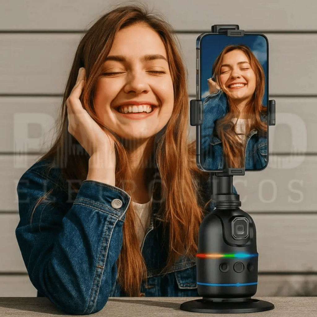Suporte de Celular 360º Inteligente Rastreamento Facial IA Automático Estabilizador