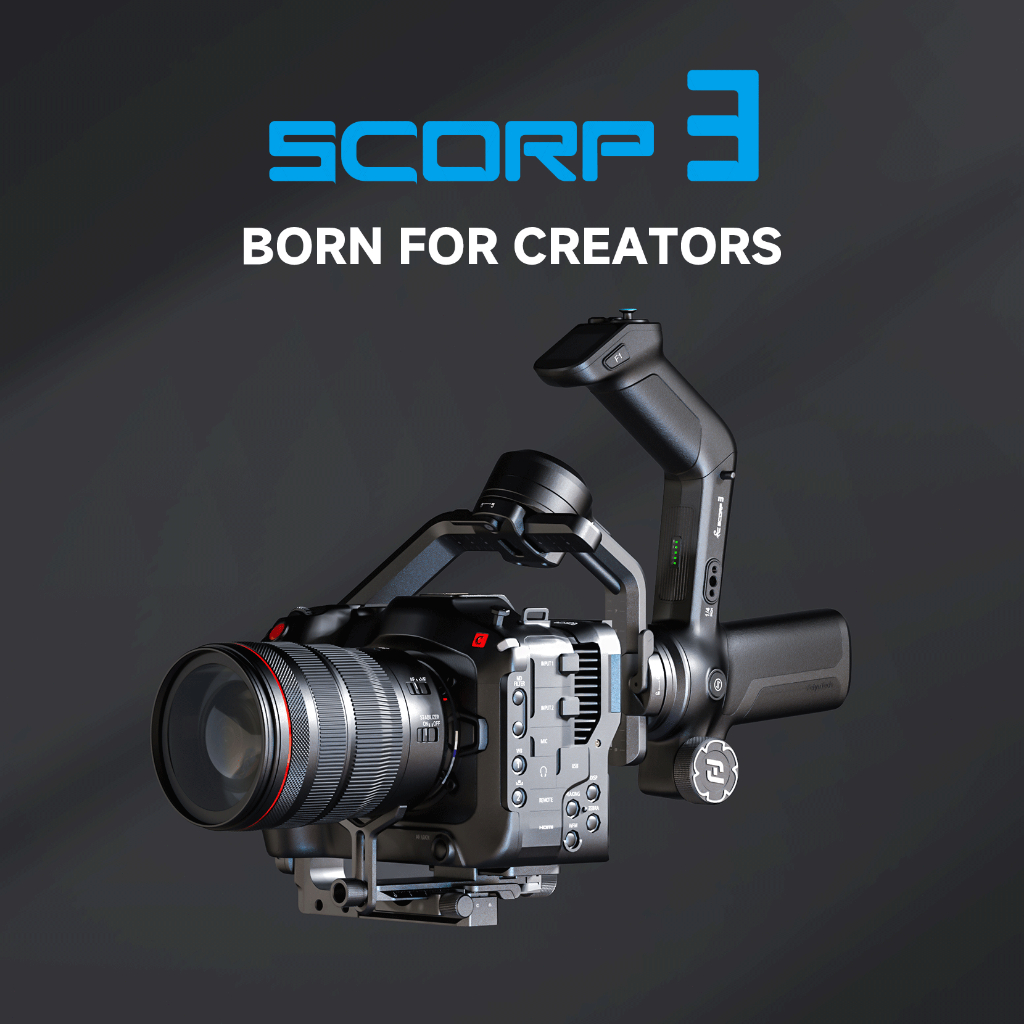 FeiyuTech SCORP 3 Kit Gimbal Stabilizer, 3-Axis Camera Stabilizer for DSLR&Mirrorless, 7.72lb Payload, AI Tracking