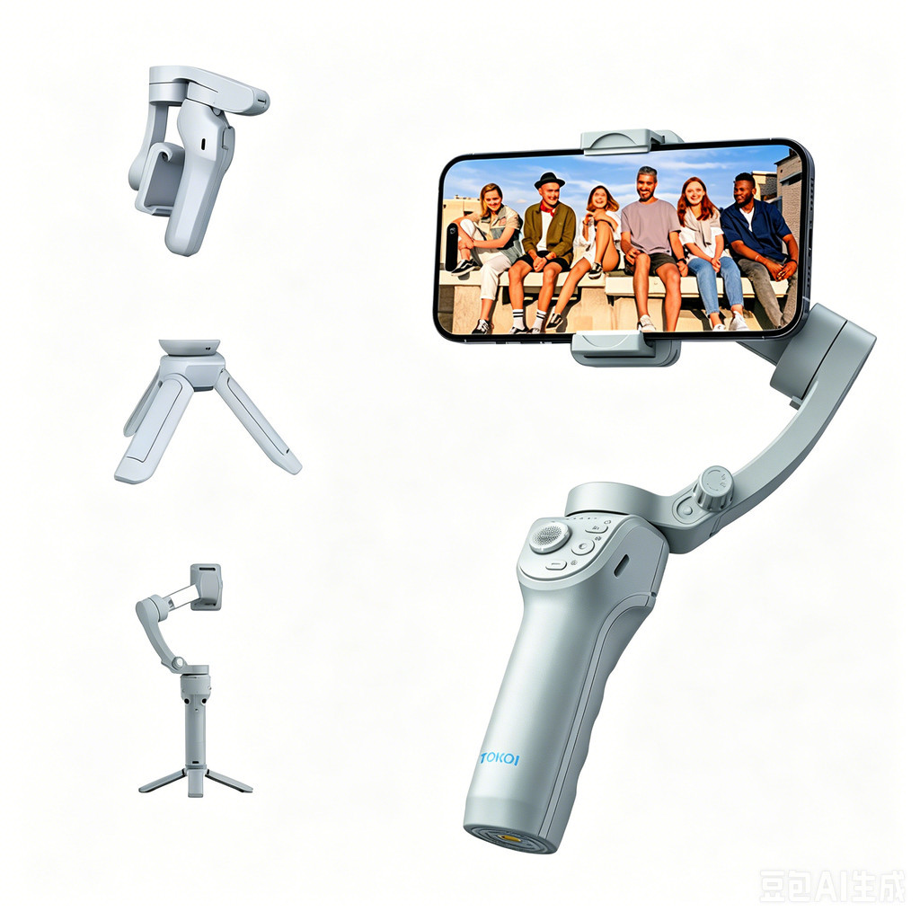 Handheld gimbal stabilizer Face Tracking controle Bluetooth para celular Android e iPhone