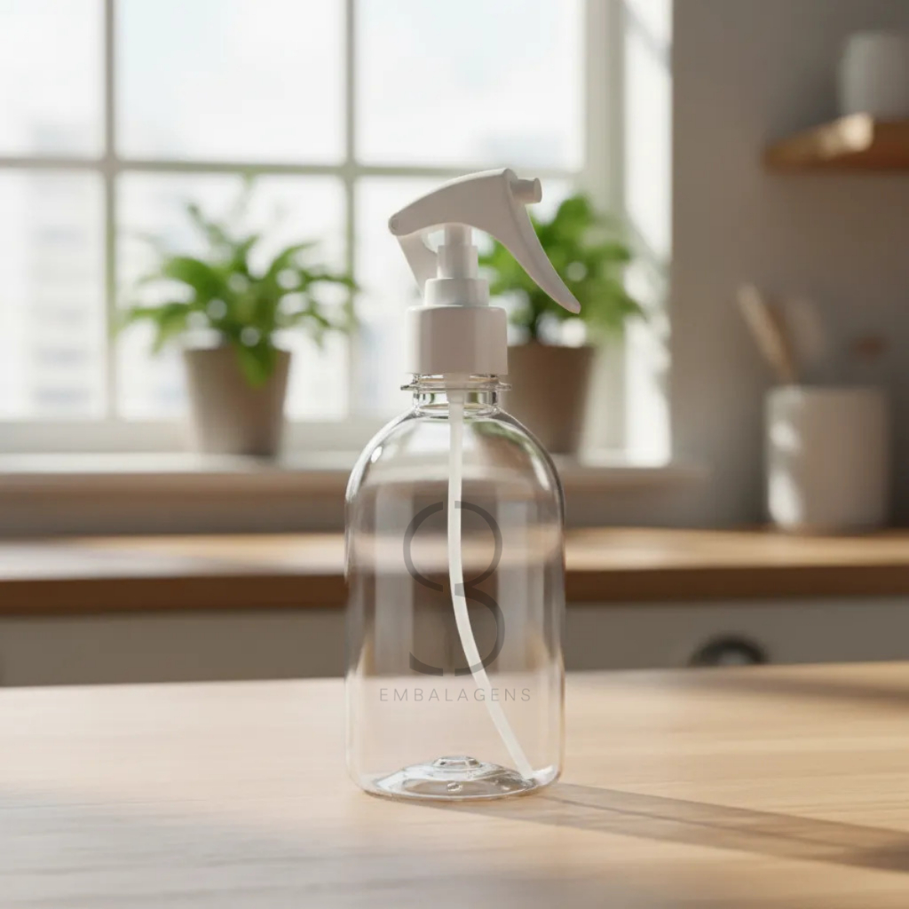 Frasco Home Spray Água Álcool Borrifador Mini Pet Trava 20un