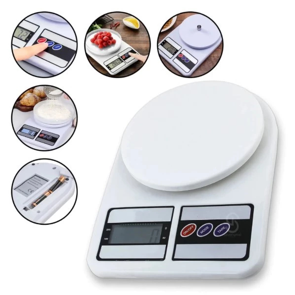 Balança Digital Cozinha 10kg Precisão 1g Portatil Eletrônica Receitas Bolos Comida Alimento Pesar Tara Pequena