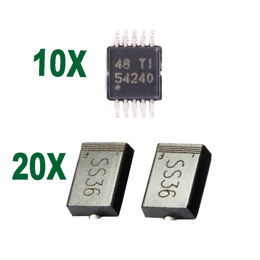 10X Ci Tps 54240 Original CI Smd tps54240 + 20 Uni Diodo Ss36 60v