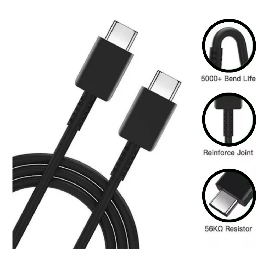 Cabo Turbo Carregador Tipo C 45w/25w Super Fast 1 Metro Para Galaxy A71 Note 10 20 A70 A80 S20 S21 S22+ Z Flip