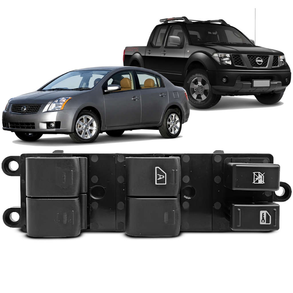 Botão Interruptor Vidro Elétrico Nissan Frontier 2008 a 2015 Sentra 2007 a 2013