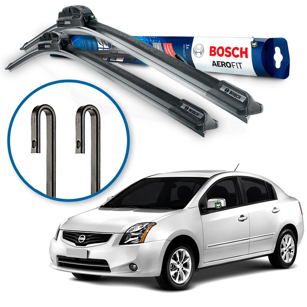 Par Palheta Limpador Parabrisa Bosch Nissan Sentra 2007 2008 2009 a 2013