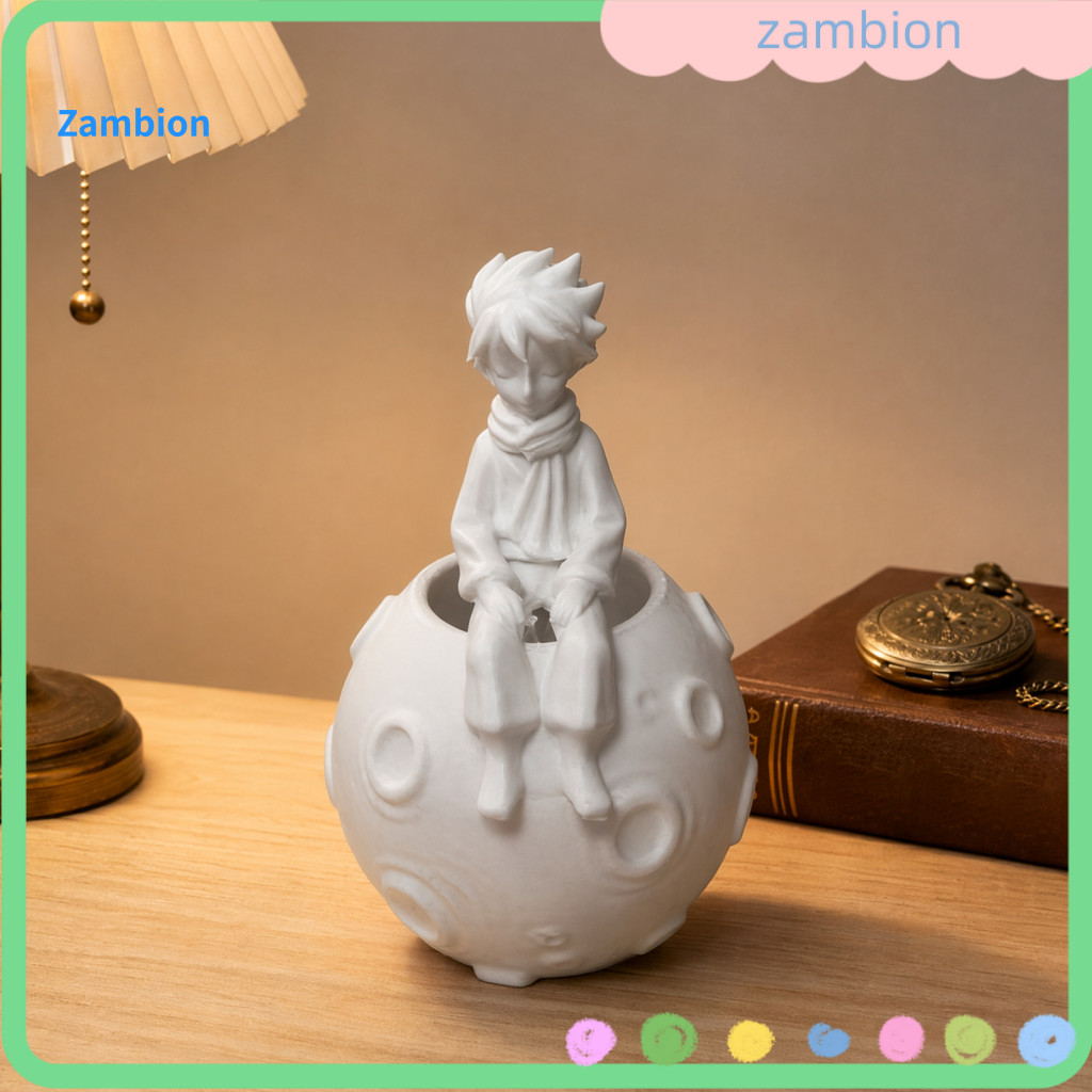 3d Printed Ornaments Healing Artistic Home Decor Little Prince Planet Pen Holder – Multi-functional Hollow Desk Organi