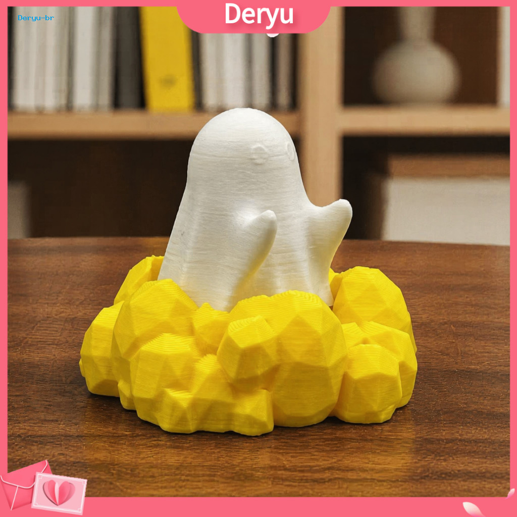 Novelty Ghost Figurine Cute Pen Holder 3d Printed Fidget Clicker Toy – Halloween Stress Relief Desk Ornament Fun Gift