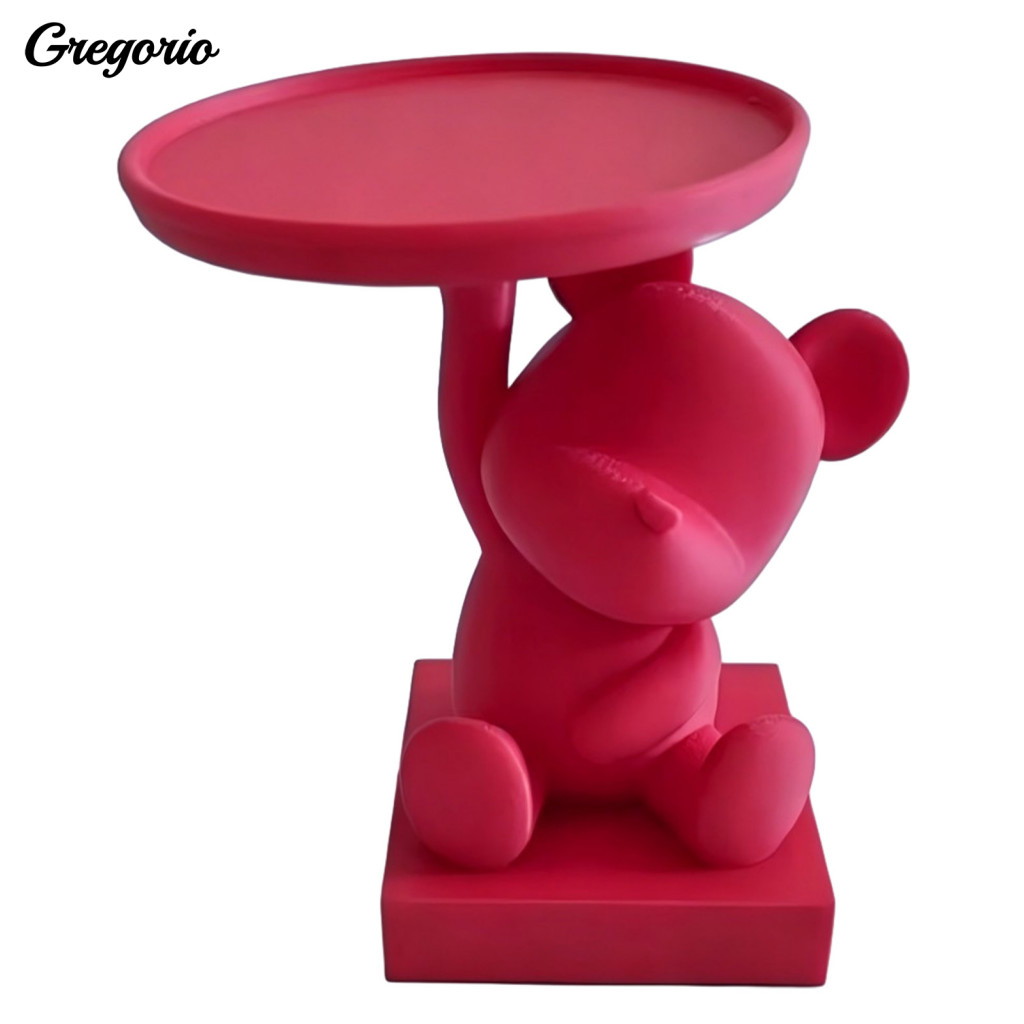 Polar Bear Storage Tray Minimalist Desk Key Holder with Candy Dish – 3d Printed Cute Figurine for Entryway Table Carto