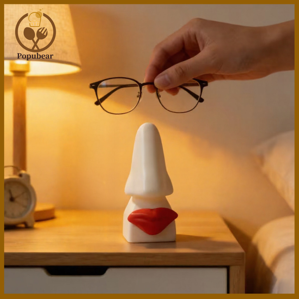 Eyeglass Frame Organizer Holder 3d Printed Lips Eyeglasses Quirky Pla Sunglasses Stand Funny Desk for Home Office Bathro