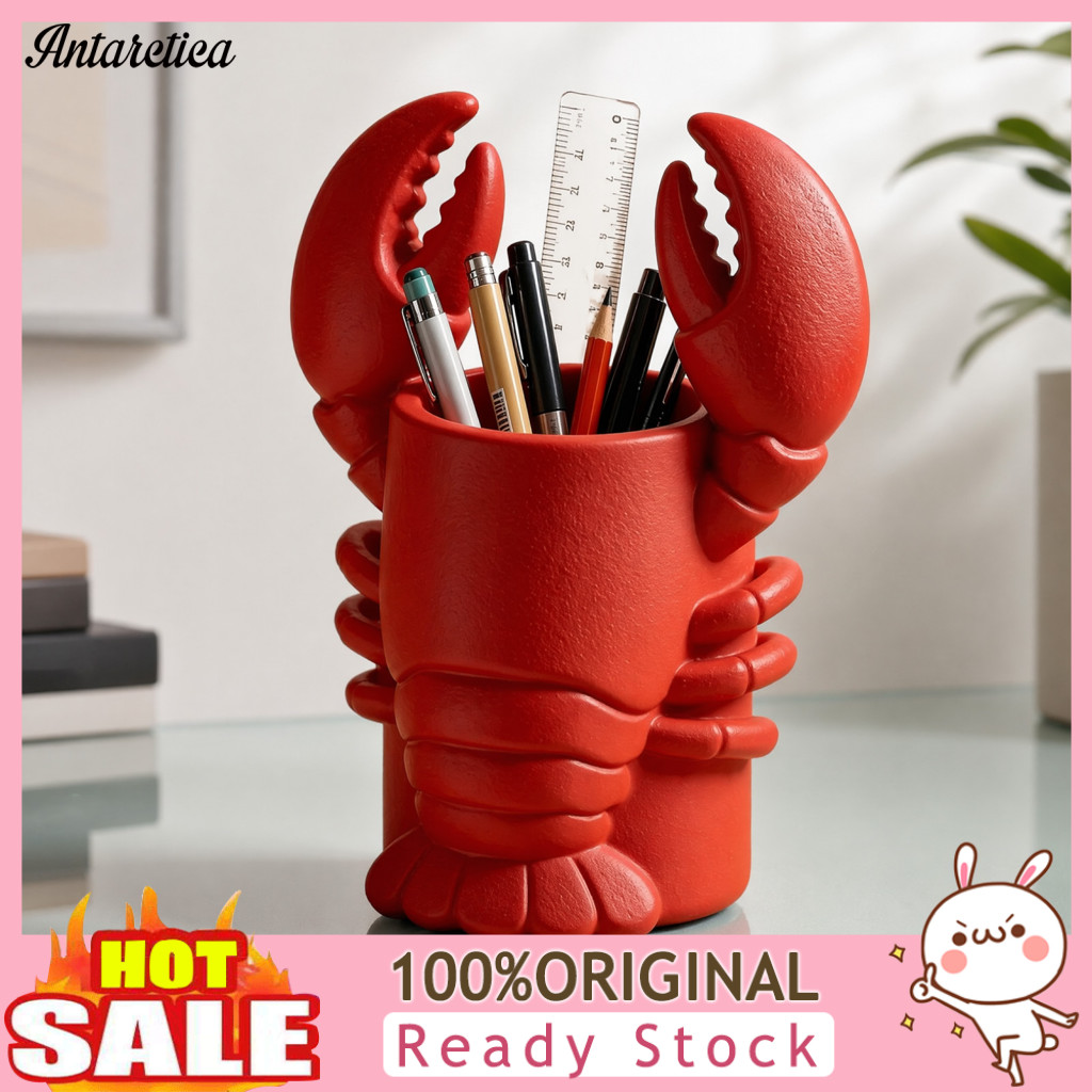 Novelty Desk Decor 3d Printed Lobster Pen Holder Unique Crayfish Organizer for Office Student Supplies Halloween Party D