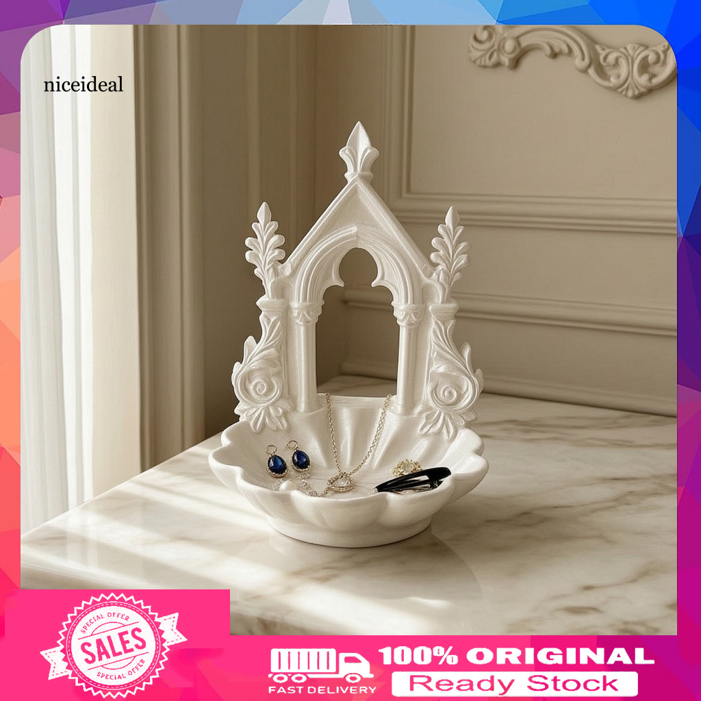 Jewelry Organizer Tray Decorative Storage Dish 3d Printed Arch Church Style Vintage Ring Earring Holder Trinket for Desk