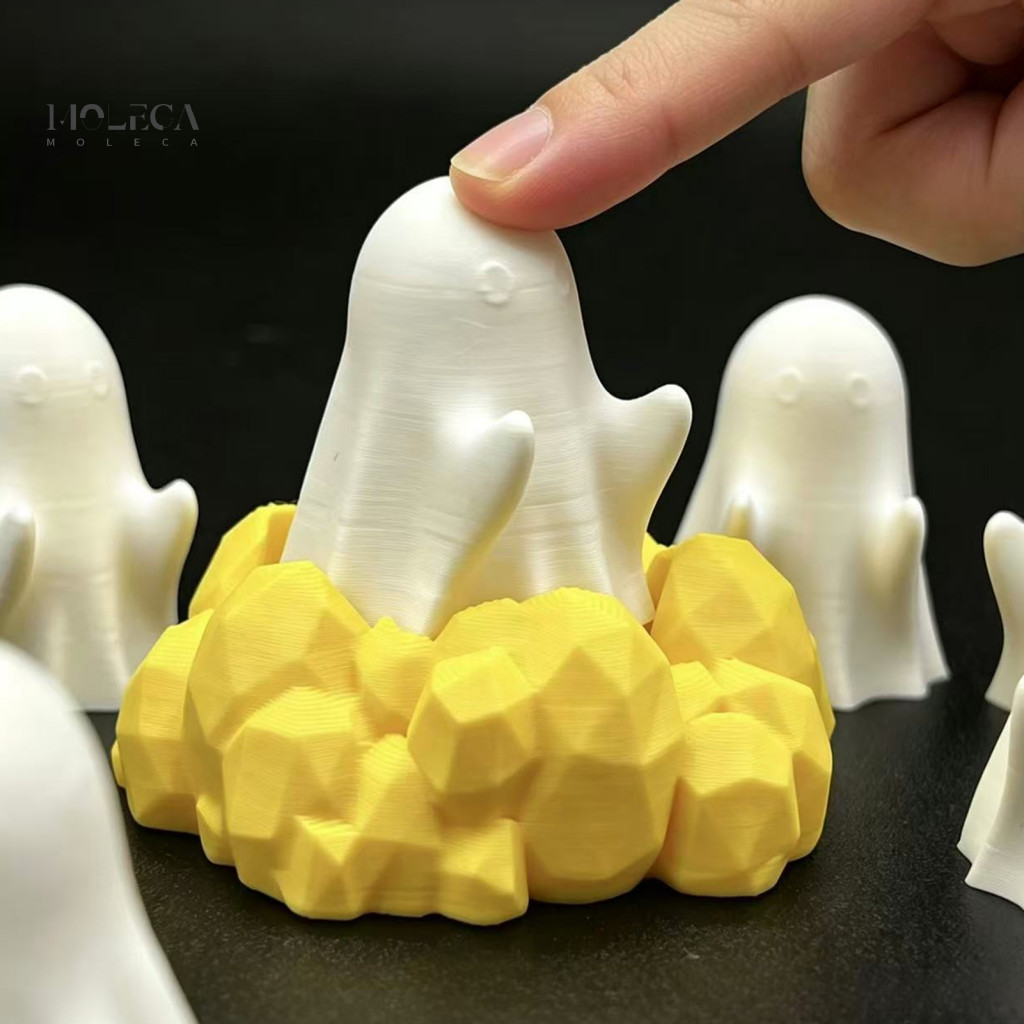 Stress Relief Gadget Cute Ghost Pen Holder 3d Printed Fidget Clicker Toy – Halloween Desk Ornament Fun Novelty Gift fo