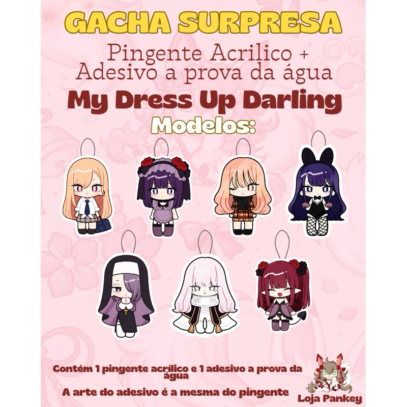 Gacha Surpresa My Dress Up Darling Anime Mangá Marin