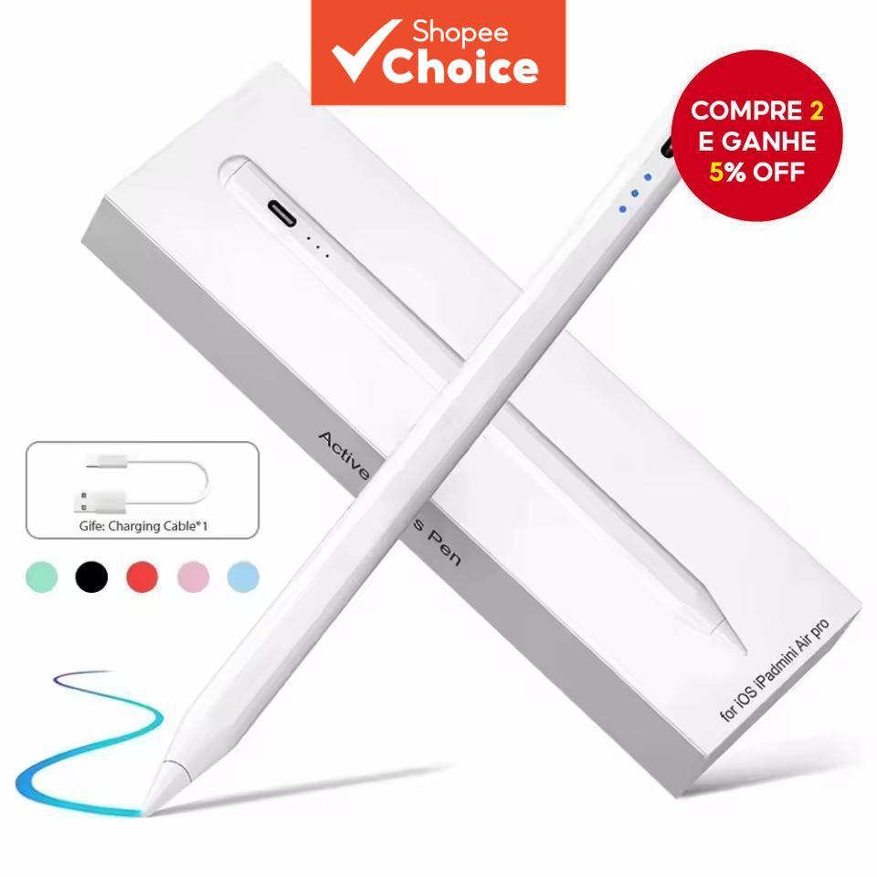 Para Apple Pencil iPad Air 11 13 M2 M3 Pro 13 11 M4 5a/6a/7a/8a/9a/10a Geração A16 Air 3/4/5/6 Mini 6 7 8 com rejeição
