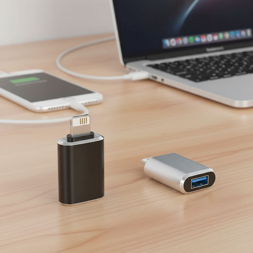 Adaptador USB 3.0 OTG para Apple iPhone 14 13 12 11 Pro XS Max XR X 8 Plus 7 6s iPad iOS 13 Dispositivos