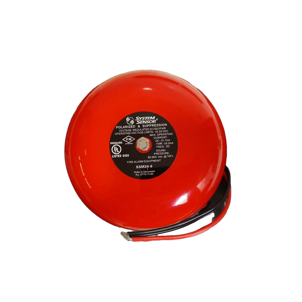 CAMPAINHA ANALÓGICA HONEYWELL SYSTEM SENSOR SSM24-6 19 A 33 VOLTS DC ALARME DE INCÊNDIO E SINALIZAÇÃO GERAL
