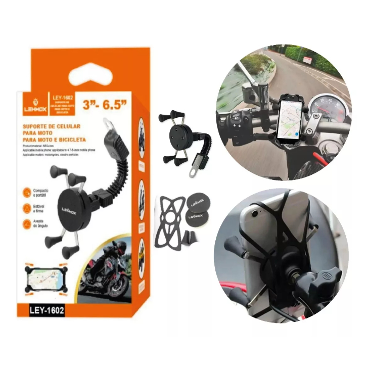 Suporte De Celular/gps Para Moto/bike Lehmox Ley-1602