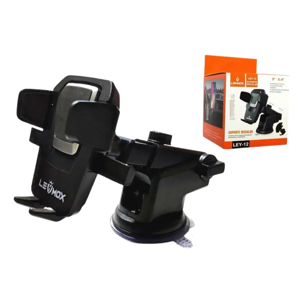 Suporte Veicular para Celular com Ventosa Universal Lehmox LEY-12
