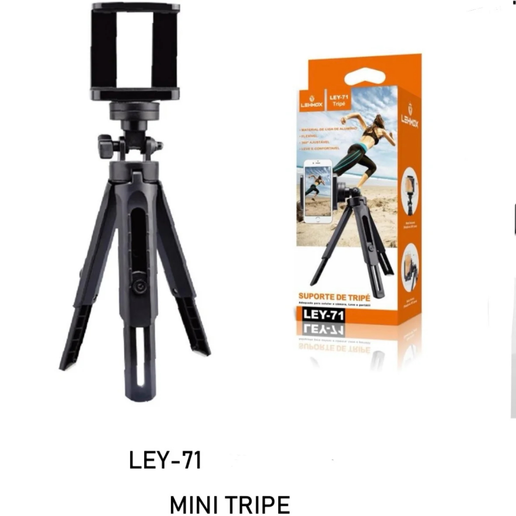 Suporte Tripé de Mesa 360º com 5 níveis de Ajuste de Altura - Lehmox LEY-71