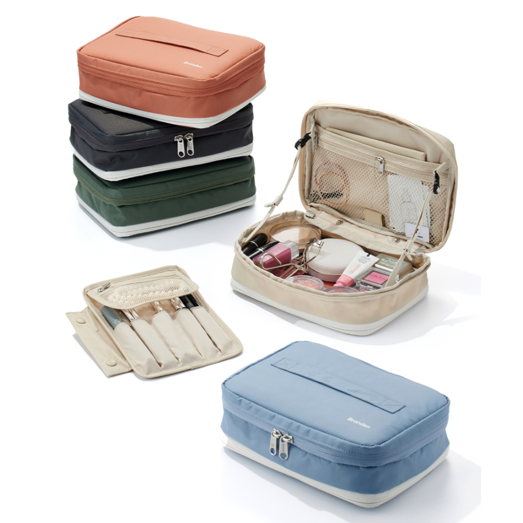 Bolsa De Beleza Expansível Branden – Organizador De Maquiagem Para Viagem , 2.7L ~ 4.5L , 255g , 5 Cores , Nylon Imperme