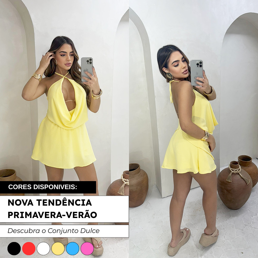 Conjunto Feminino Dulce no tecido duna levemente fluido não possui bojo 36 ao 42