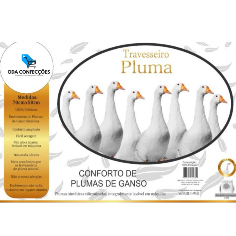 travesseiro pluma 70x50 tecido 400 fios percal toque levemente aveludado excelente qualidade