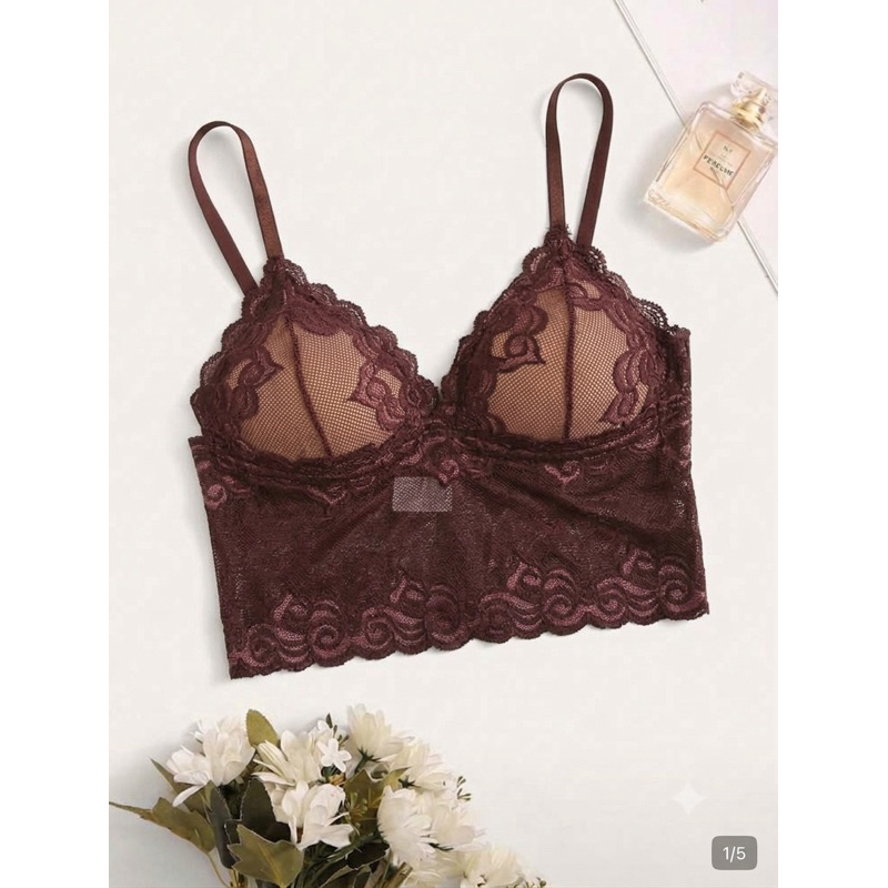 Cropped de renda Feminino Fácil de Vestir e com Tecido levemente Elástico