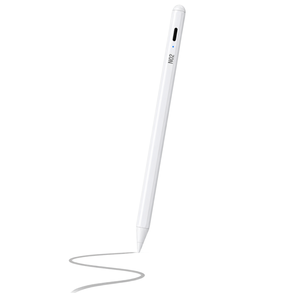 Caneta Stylus Pen iPad 2018+ Pencil Touch Ponta Fina Desenho Alta Precisão Rejeição de Palma e USB-C Recarregável