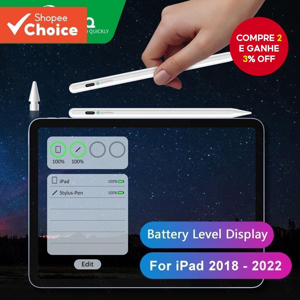 Caneta Stylus 2 Em 1 GOOJODOQ-Rejeição De Palma Para iPad Pro 11/12.9 , Air 4/5 E Gen 9/10 (2018-2022)